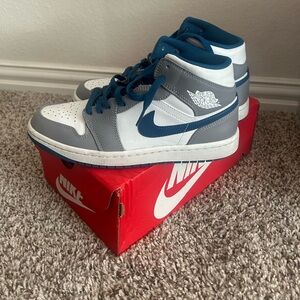 Air Jordan 1s "Cement True Blue"; Size 9